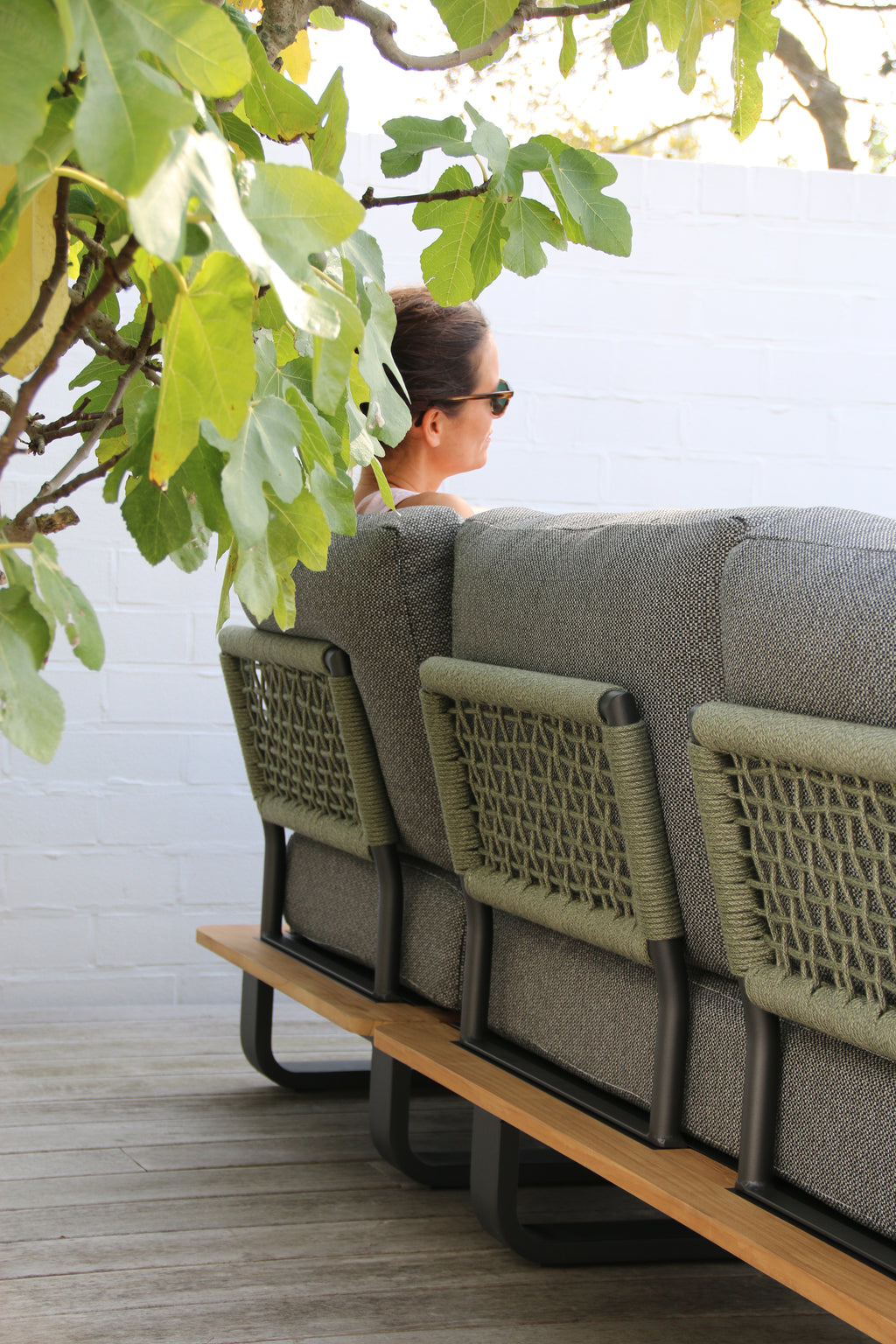 STAY Natural kombo 5-sits mörkgrå/grönt rep