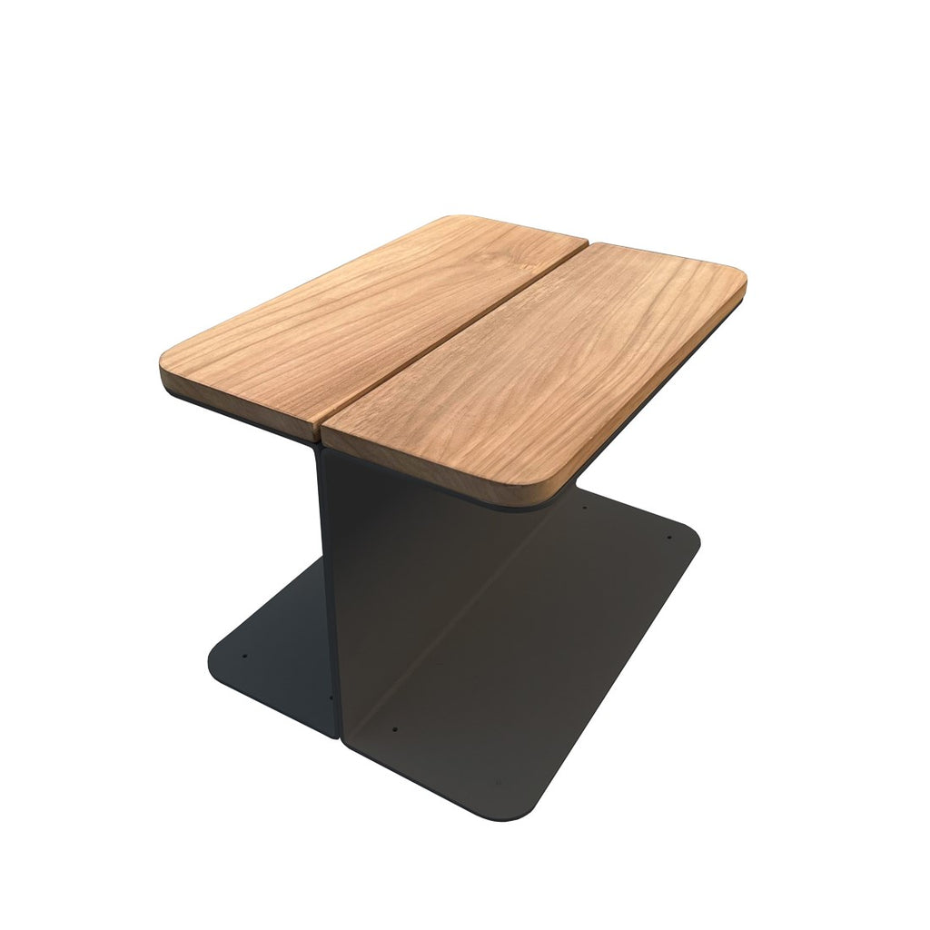 STAY FLEX Teak side table charcoal
