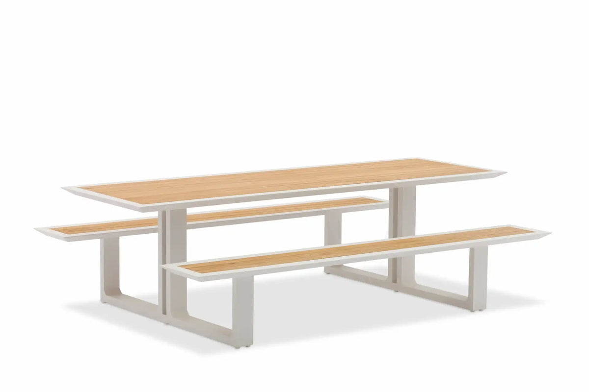 STAY NATURAL PICNIC TABLE white/teak