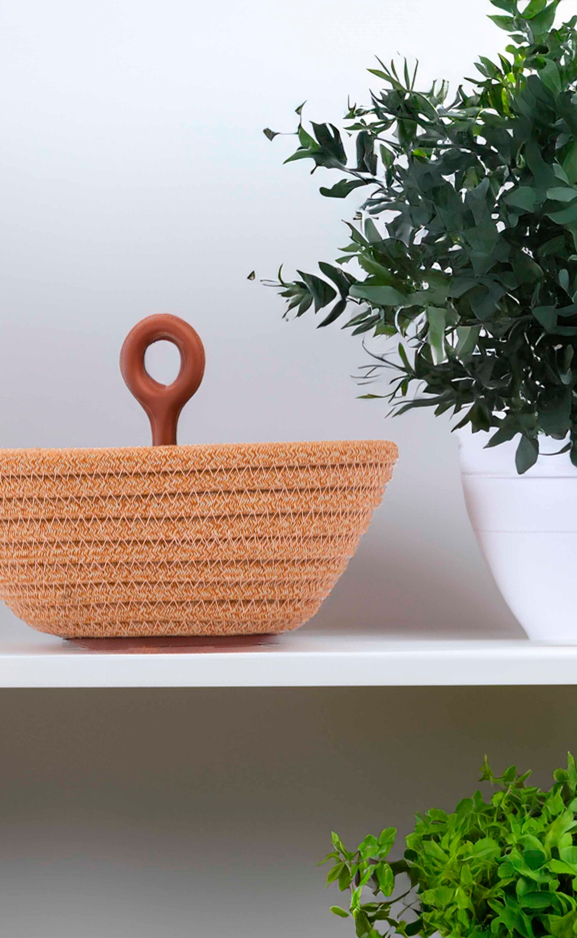 STAY flätad skål terracotta - finns i tre storlekar