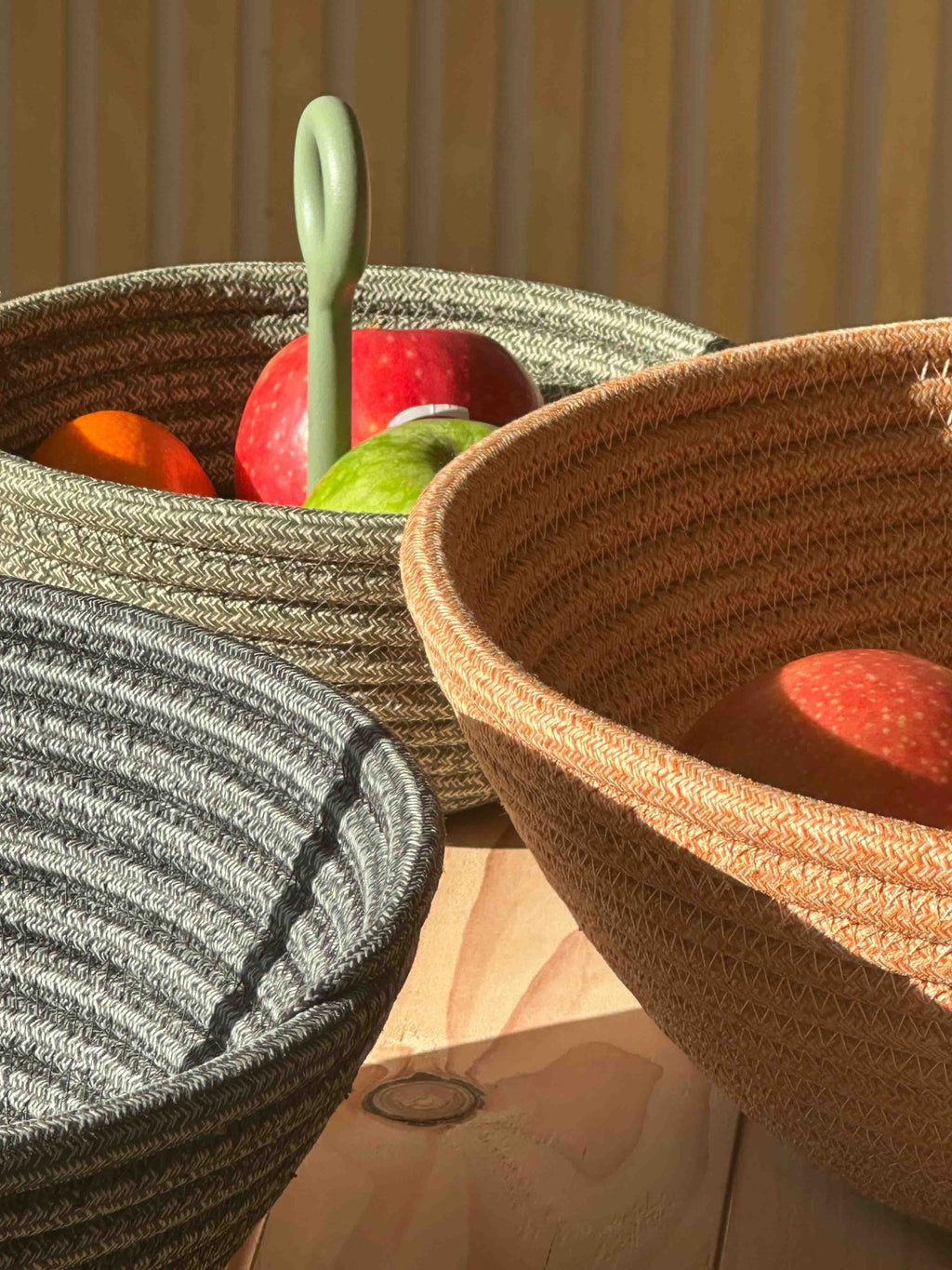 STAY flätad skål terracotta - finns i tre storlekar