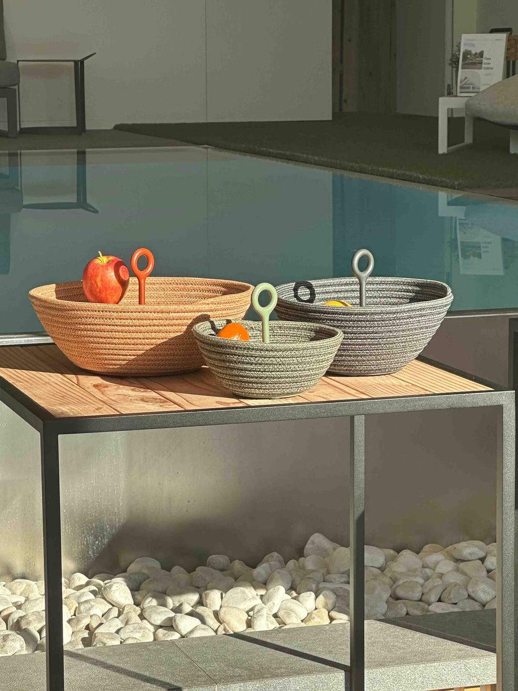 STAY flätad skål terracotta - finns i tre storlekar