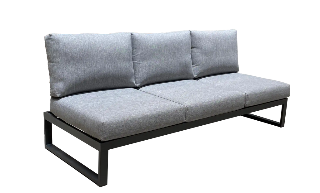 STAY FLEX Triple Sofa Ash grey/charcoal frame