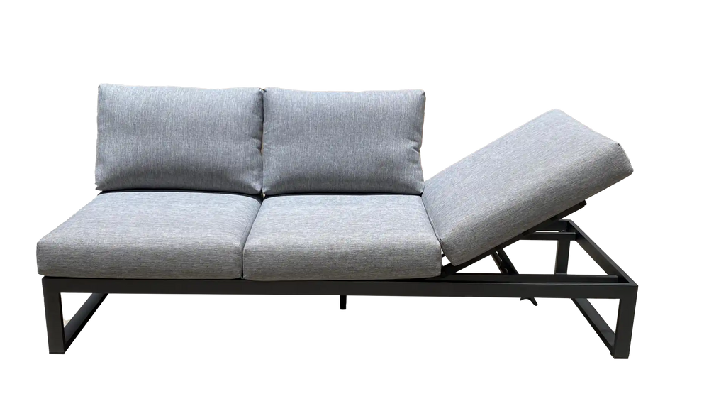 STAY FLEX Triple Sofa Ash grey/charcoal frame
