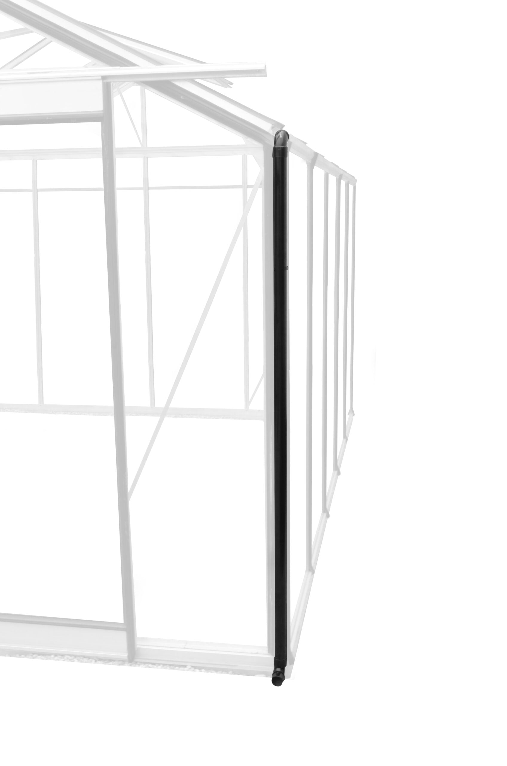 Stuprörsset för ACD aluminium, svartlackerat Ral-9005