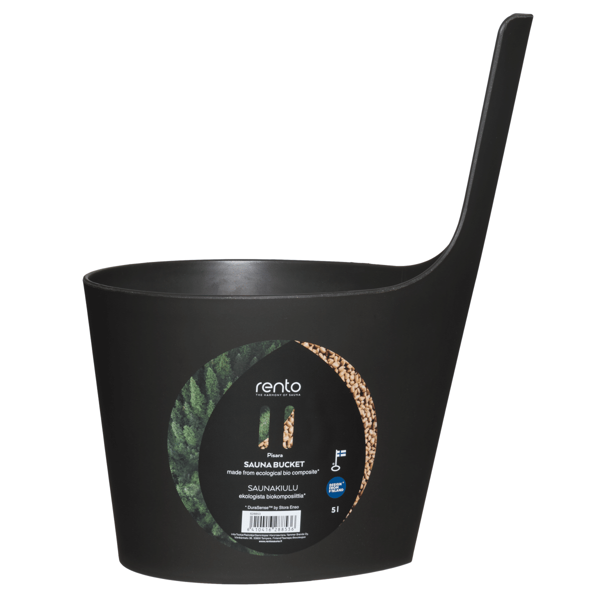 Bastuhink i Svart Biokomposit