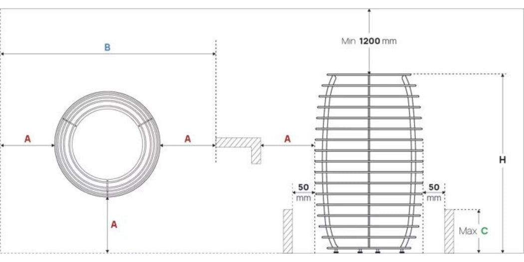 Huum Hive Mini 9kW med appstyrd kontrollpanel