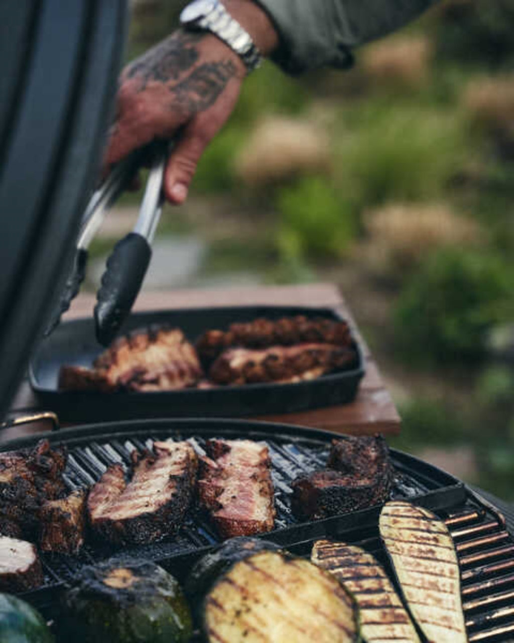 The Bastard Cast Iron Half Moon Griddle Large 48 cm