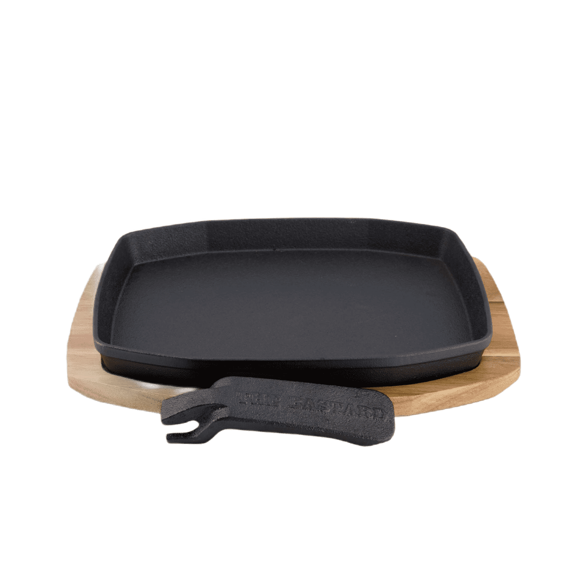 The Bastard Sizzling Plate & Holder Cast Iron 21x28 cm