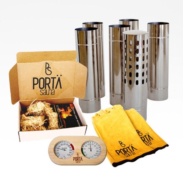 PortaSauna Hex 1,8x1,8x2,1m komplett paket