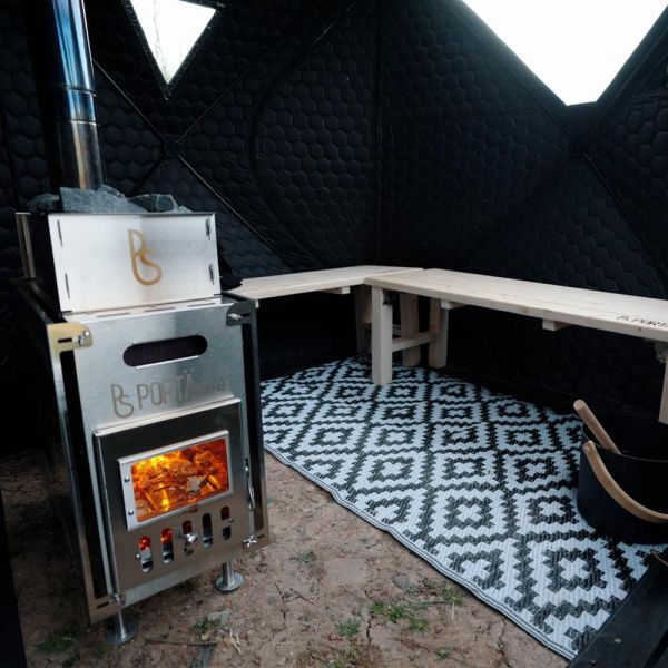 PortaSauna Hex 1,8x1,8x2,1m komplett paket
