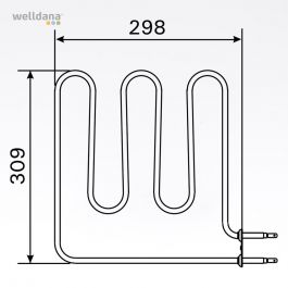 Bastuaggregat 1500W, 230V Terminaler i sidan