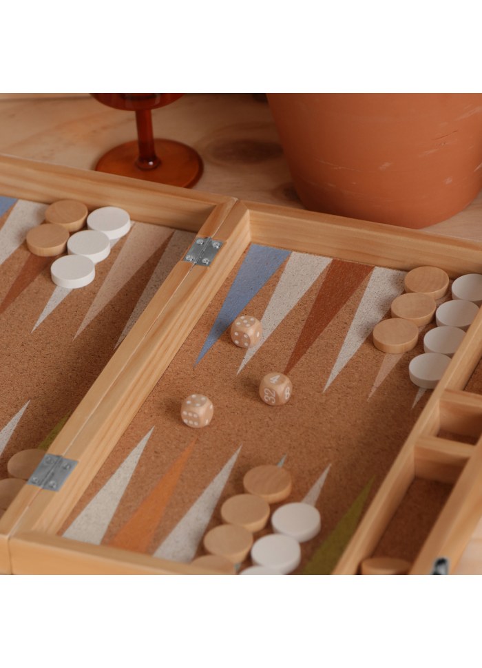 Trä & Kork Backgammon Majorelle
