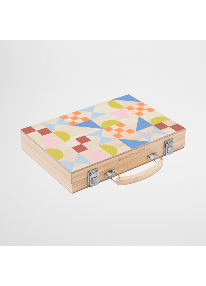 Trä & Kork Backgammon Majorelle