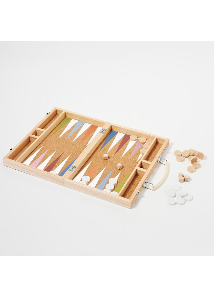 Trä & Kork Backgammon Majorelle