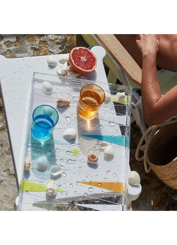 Poolside Vattenglas Rio Sun plastglas 4-pack