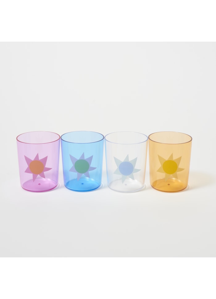 Poolside Vattenglas Rio Sun plastglas 4-pack