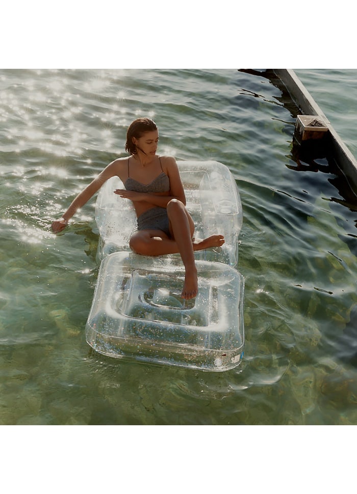 Luxe uppblåsbar Lilo Glitter