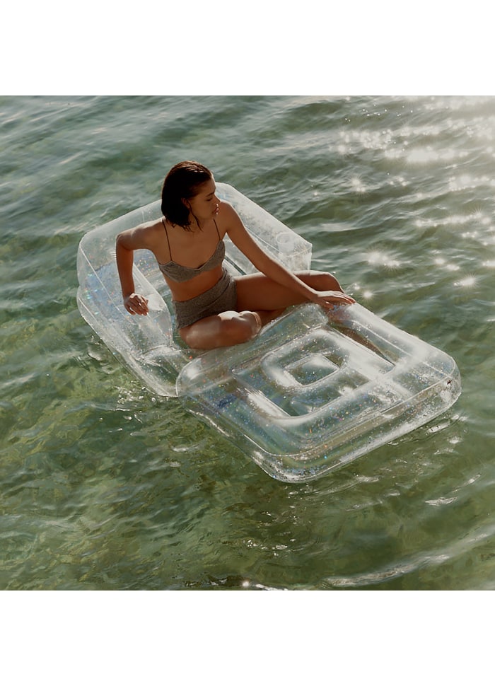 Luxe uppblåsbar Lilo Glitter