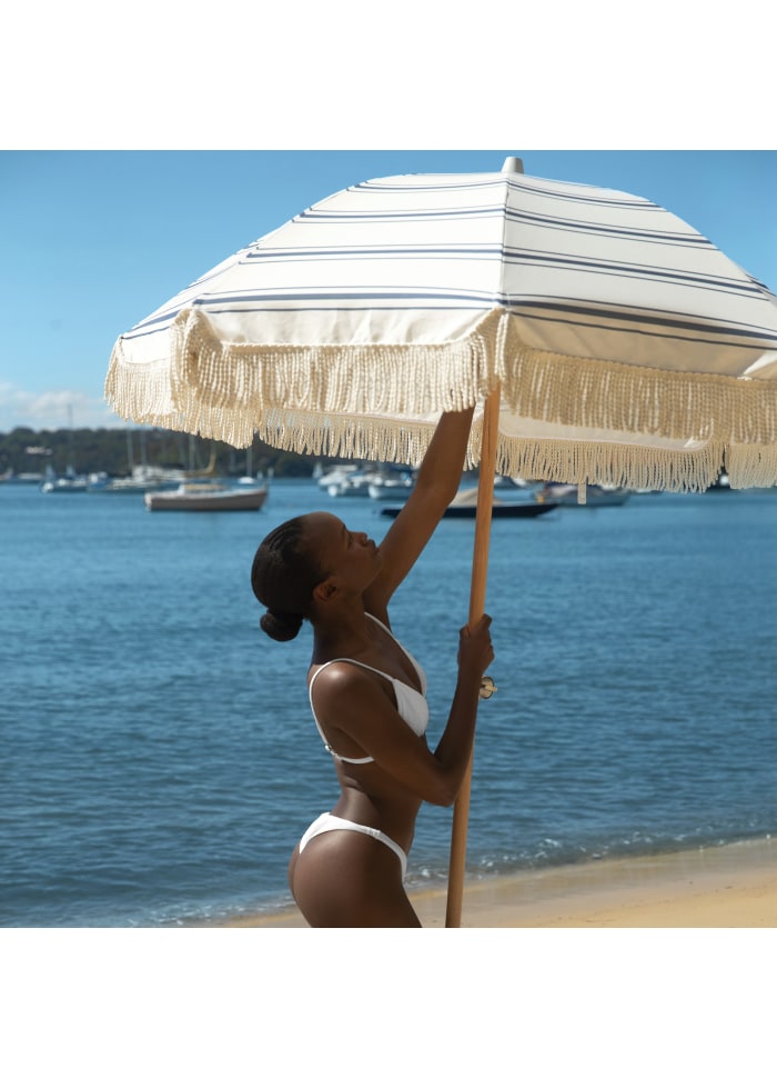 Strandparasol Luxe Coastal Blue