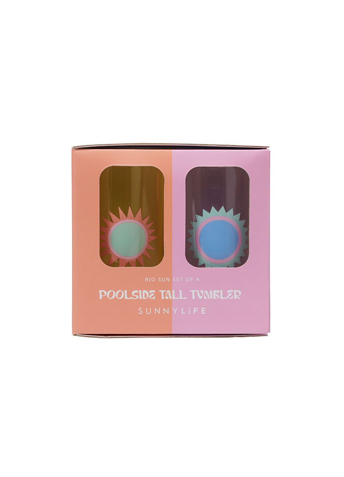 Poolside Drinkglas Rio Sun plastglas 4-pack