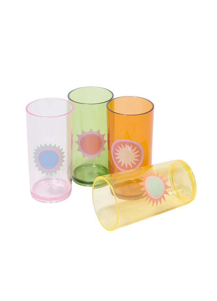 Poolside Drinkglas Rio Sun plastglas 4-pack