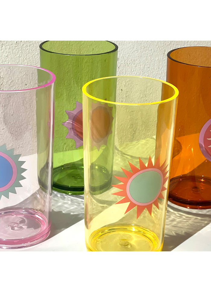 Poolside Drinkglas Rio Sun plastglas 4-pack