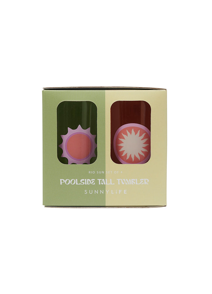 Poolside Drinkglas Rio Sun plastglas 4-pack