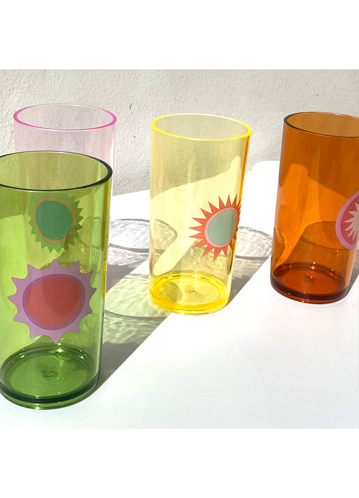 Poolside Drinkglas Rio Sun plastglas 4-pack
