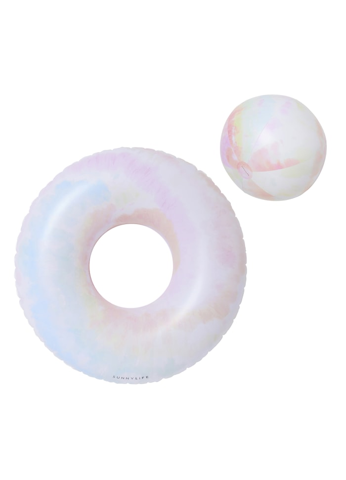 Badring och badbollset Tie Dye Multi