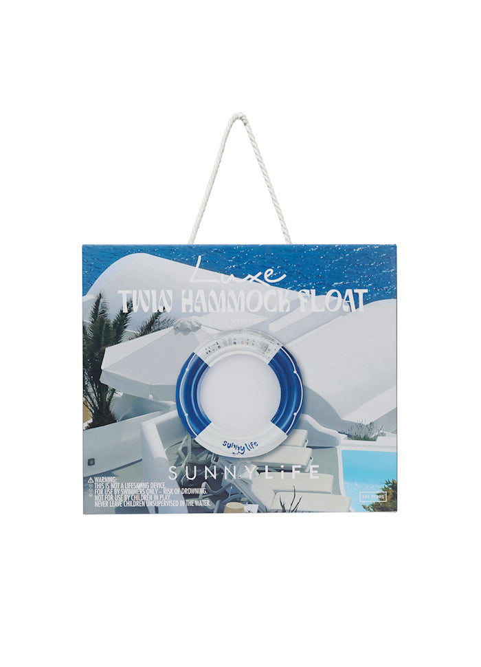 Luxe Twin Hammock Float Nautical Navy