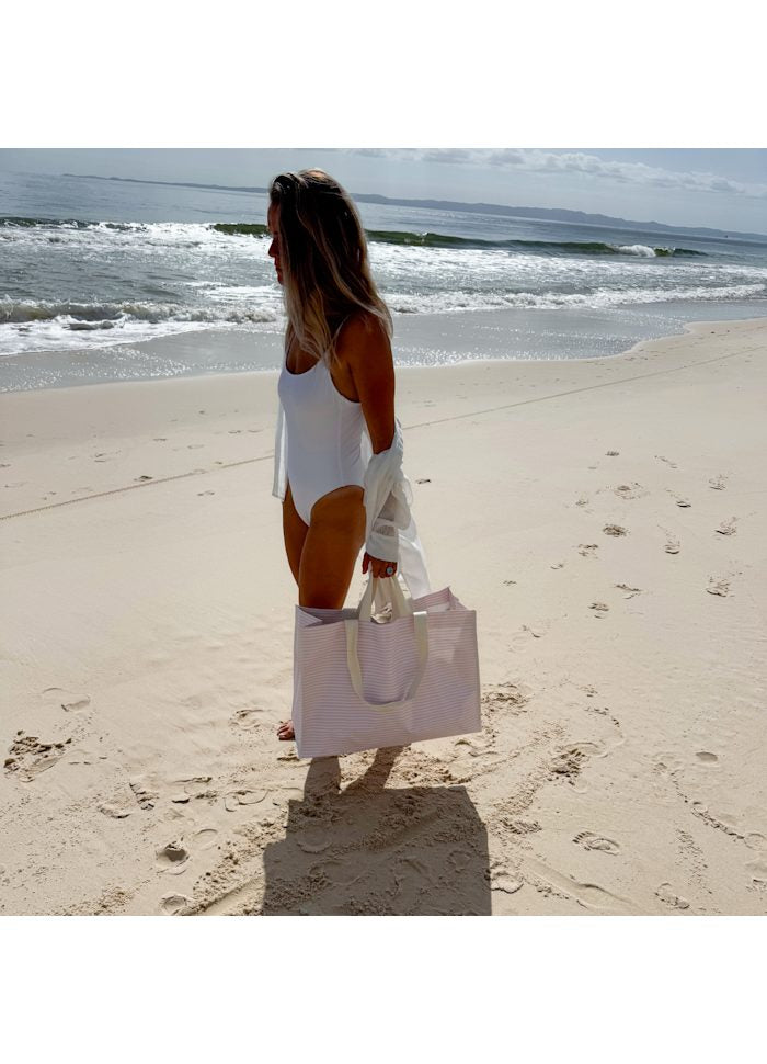 Carryall Strandväska Lazy Days Pink Stripe