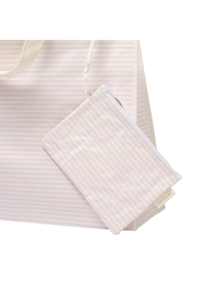 Carryall Strandväska Lazy Days Pink Stripe
