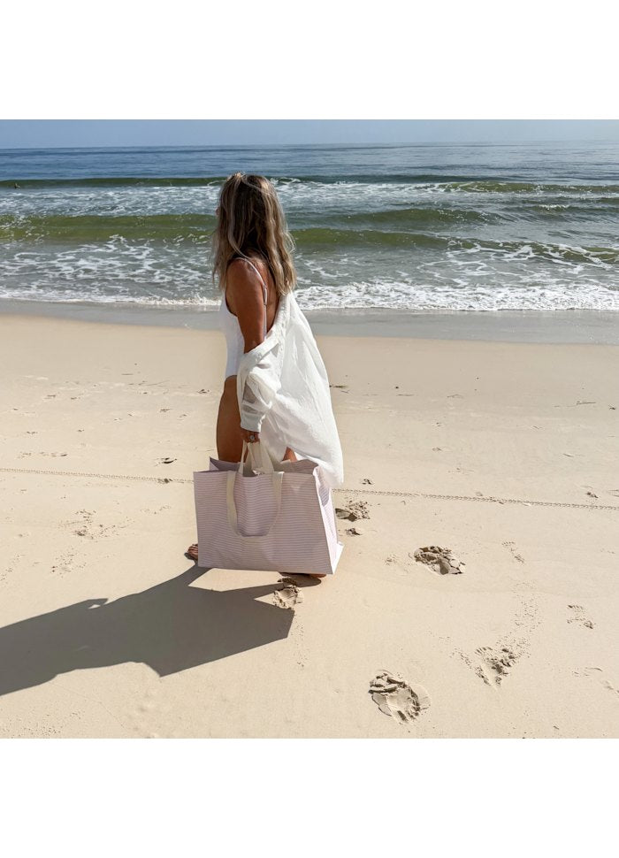 Carryall Strandväska Lazy Days Pink Stripe