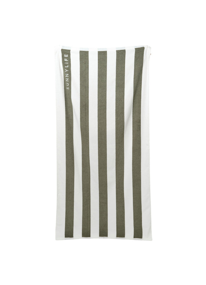 Strandhandduk The Vacay Olive Stripe