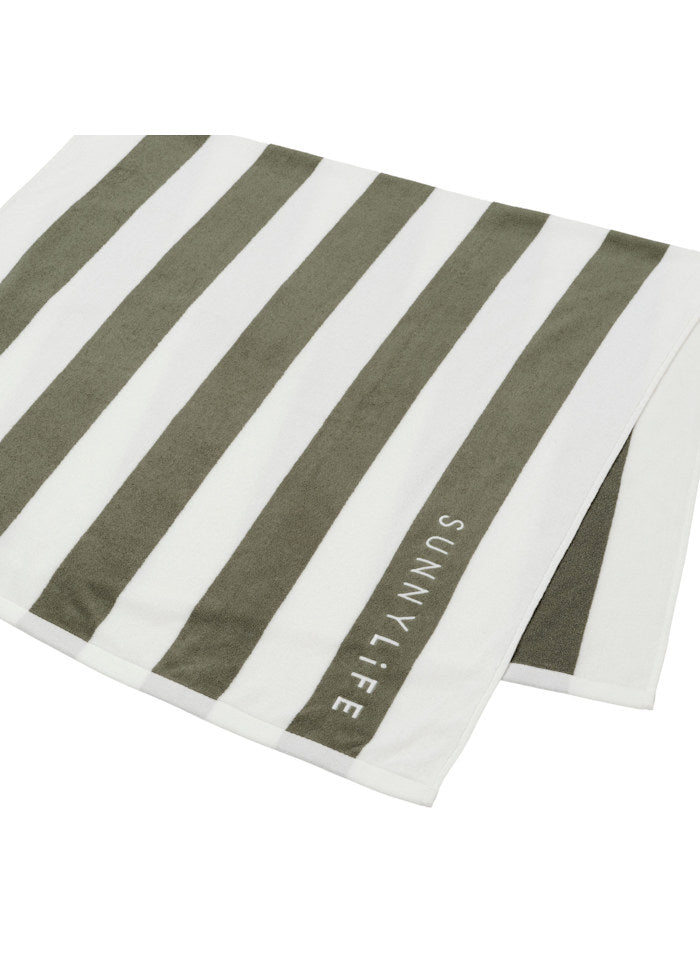 Strandhandduk The Vacay Olive Stripe
