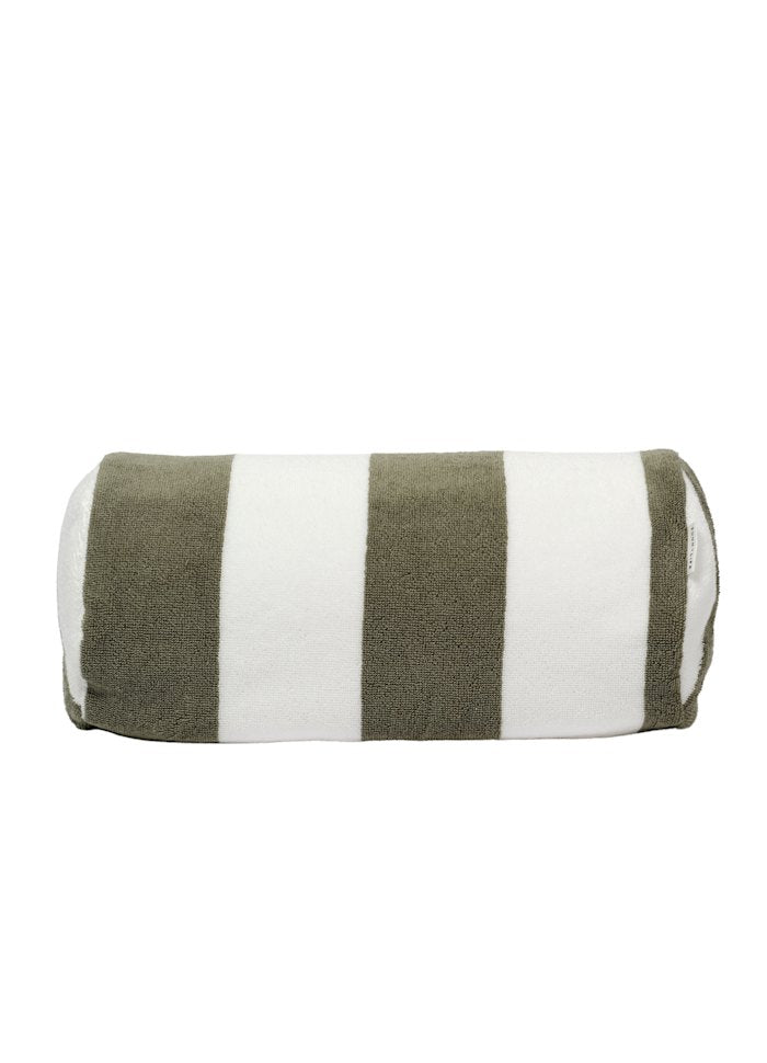 Uppblåsbar strandkudde The Vacay Olive Stripe