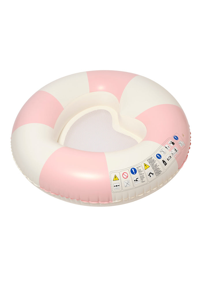 Luxe Tube Pool Ring Stole My Heart Pink Stripe
