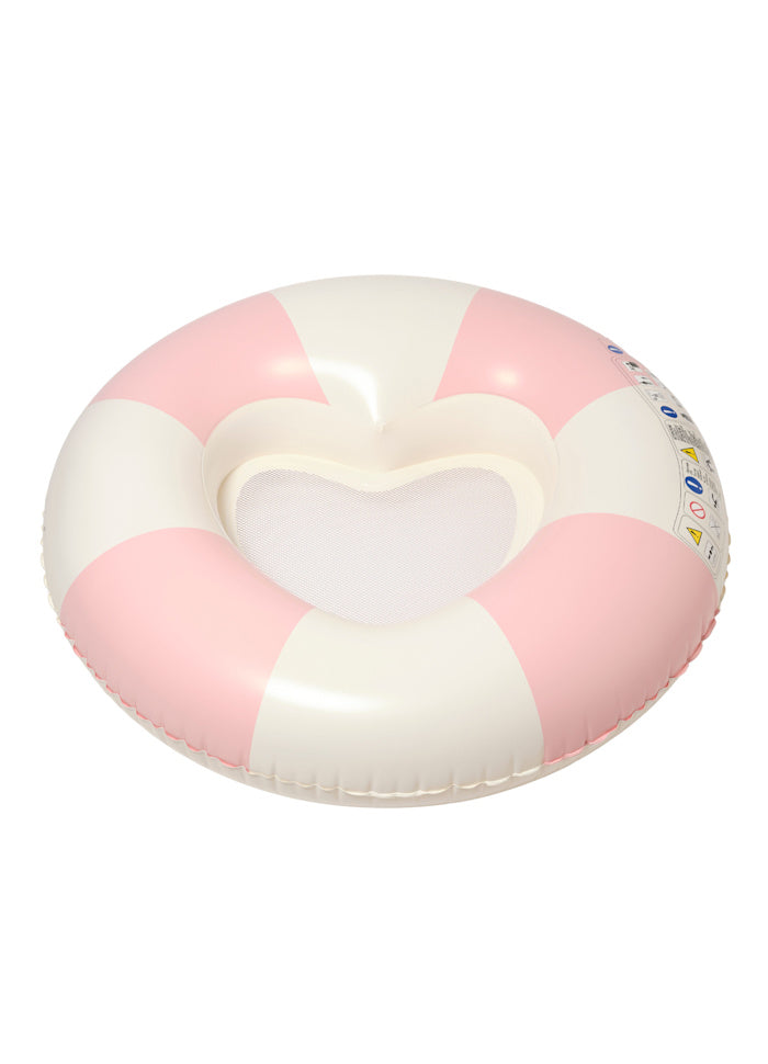 Luxe Tube Pool Ring Stole My Heart Pink Stripe