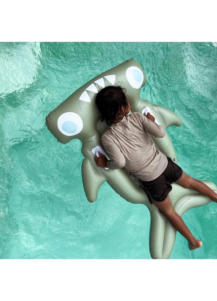 Kids Lie-On Float Salty the Shark Khaki