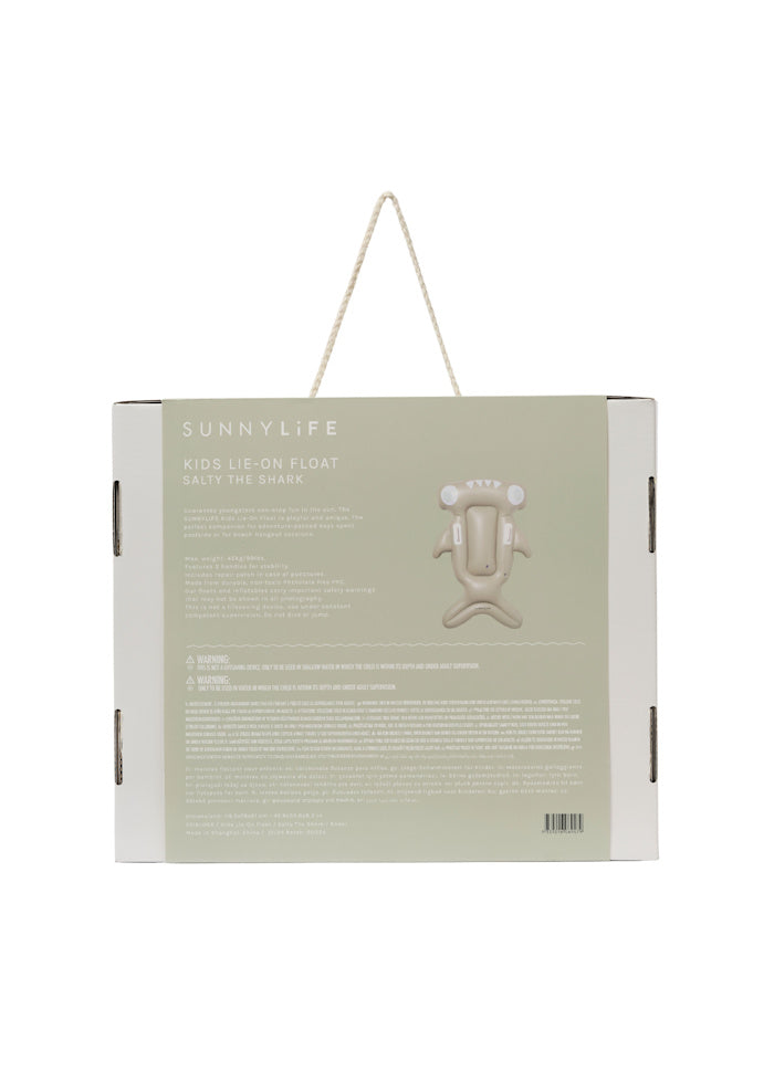 Kids Lie-On Float Salty the Shark Khaki