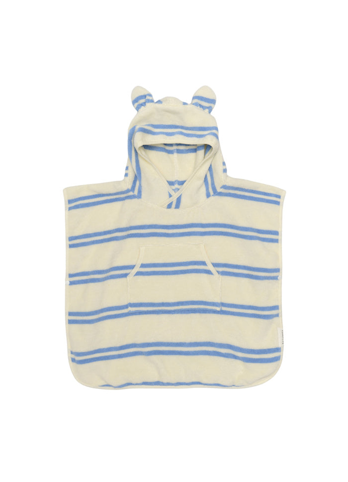Badponcho för barn Sid the Seagull Blue Stripe