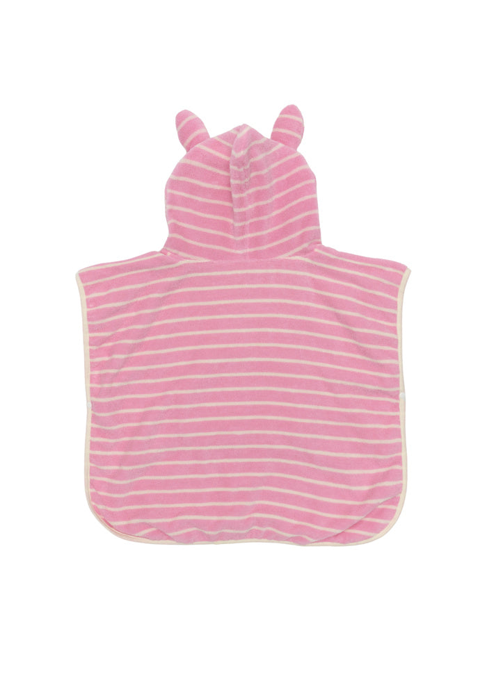 Badponcho för barn Cotton Candy Pink Stripe