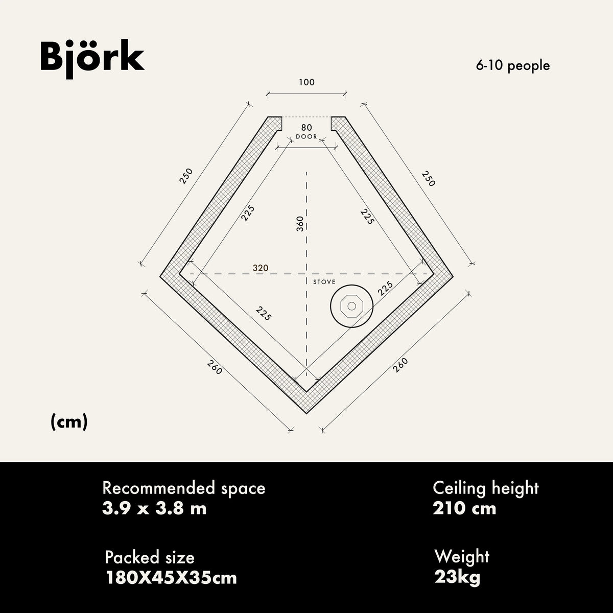 Bastutältspaket Björk Basic
