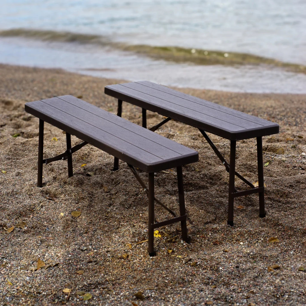 Plastbänk, 1 nivå, 2-pack