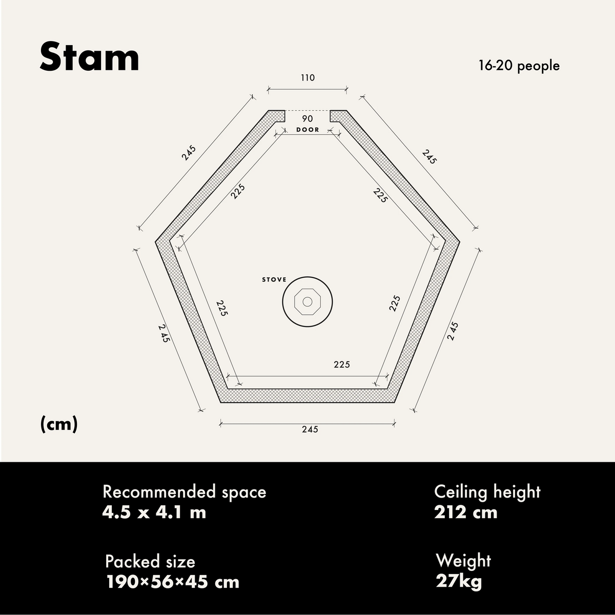 Bastutältspaket Stam Basic