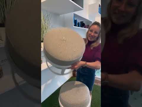 STAY Compact Bord & 4 Pallar, Stone/Vit aluminium