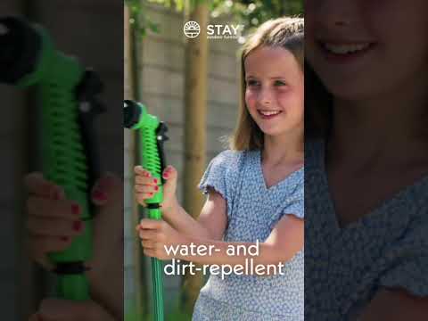 STAY Compact Bord & 4 Pallar, Stone/Vit aluminium