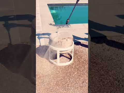 STAY Compact Bord & 4 Pallar, Stone/Vit aluminium